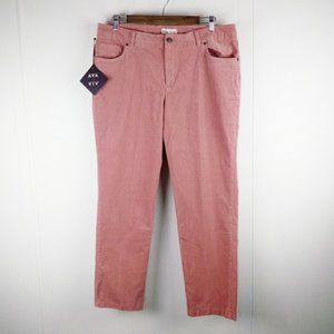 Skinny Cropped Corduroy Pants Mauve Ava & Viv Plus